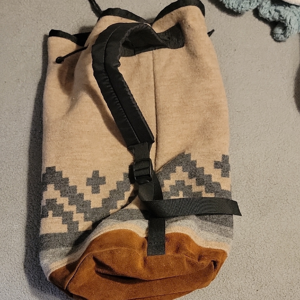 Pendleton Beige And Gray Patterned Bag - image 2